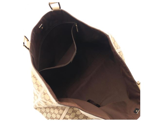 Borsa Tote Abbey GG Canvas Gucci Beige Crudo - vista 3