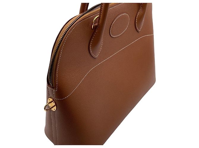 Hermès Borsa Hermes Bolide 31 in pelle Gold Courchevel D'oro - vista 9