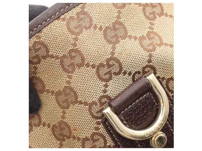 Borsa a Spalla Gucci Abbey GG Canvas Marrone Beige - vista 5