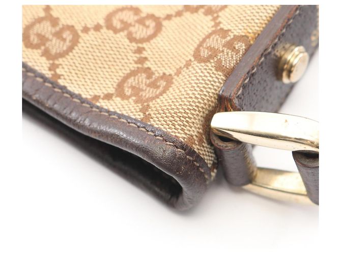Borsa a Spalla Gucci Abbey GG Canvas Marrone Beige - vista 7