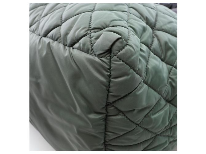 Borsa Tote Chanel Coco Cocoon MM Nero Verde - vista 8