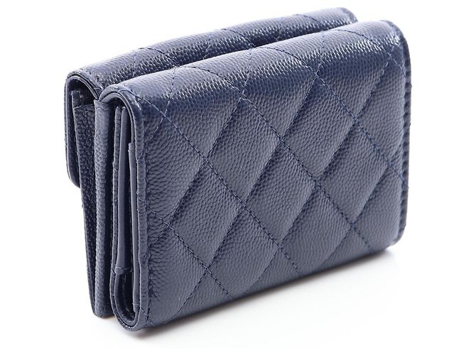 Cartera Plegable Chanel Classic Small Flap Azul marino - vista 2