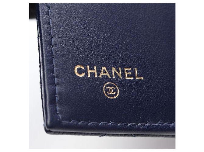 Cartera Plegable Chanel Classic Small Flap Azul marino - vista 6