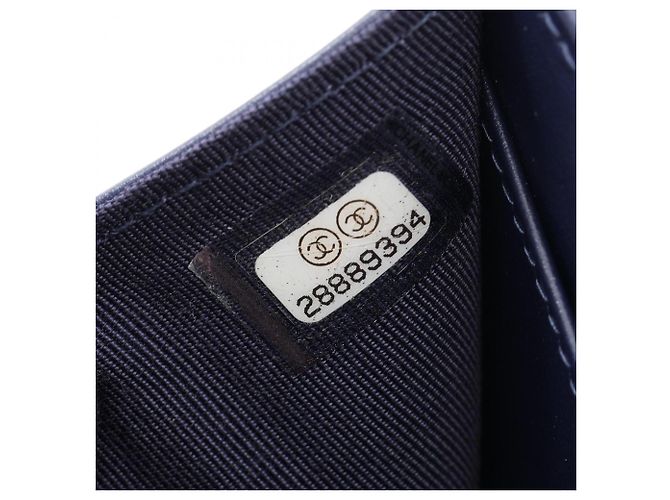 Cartera Plegable Chanel Classic Small Flap Azul marino - vista 7
