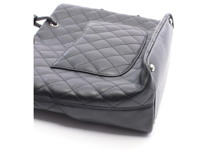 Borsa tote media della linea Cambon di Chanel Nero - vista 7