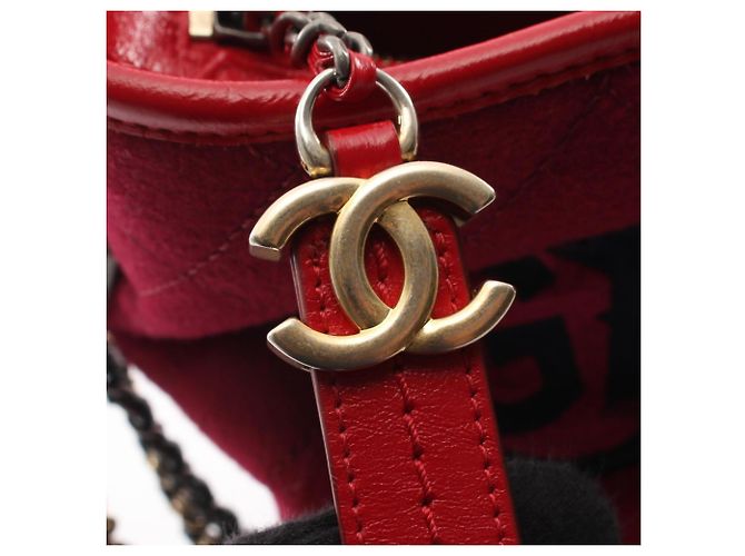 Bolso Chanel Gabrielle de Large Hobo Roja Púrpura Azul marino - vista 9