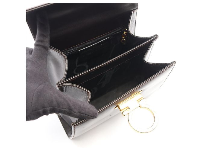 Borsa a mano 2-Way Gancini Salvatore Ferragamo Marrone - vista 3
