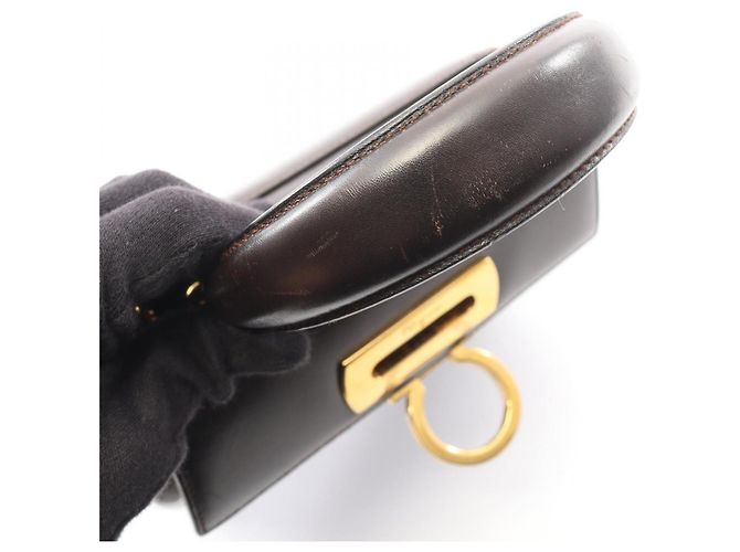 Borsa a mano 2-Way Gancini Salvatore Ferragamo Marrone - vista 8