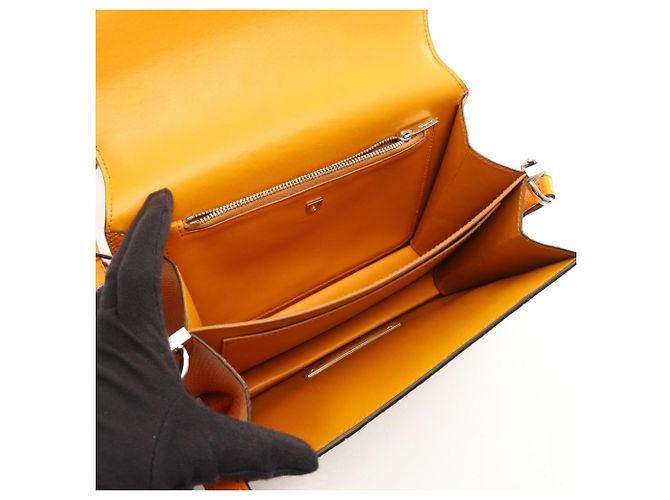 Borsa a Spalla Gancini Salvatore Ferragamo Arancione - vista 3