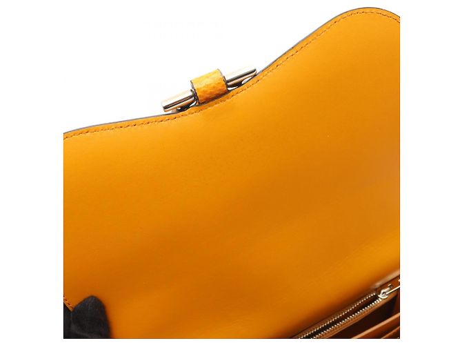 Borsa a Spalla Gancini Salvatore Ferragamo Arancione - vista 8