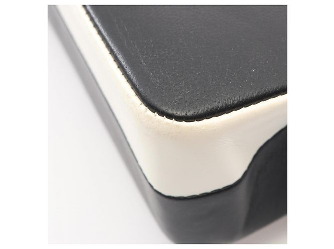 Chanel Double Flap Bicolor Schultertasche Schwarz Weiß - Ansicht 7