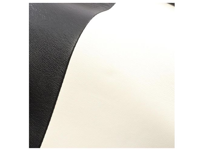 Chanel Double Flap Bicolor Schultertasche Schwarz Weiß - Ansicht 9