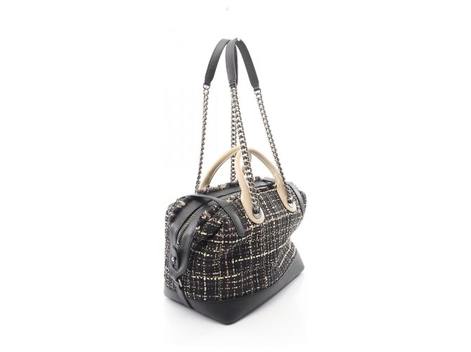 Borsa Bowling Airline Chanel Nero Bianco - vista 2