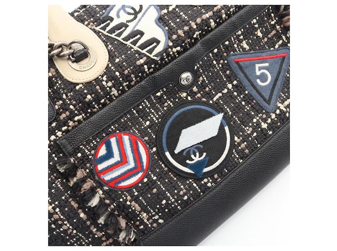 Borsa Bowling Airline Chanel Nero Bianco - vista 8