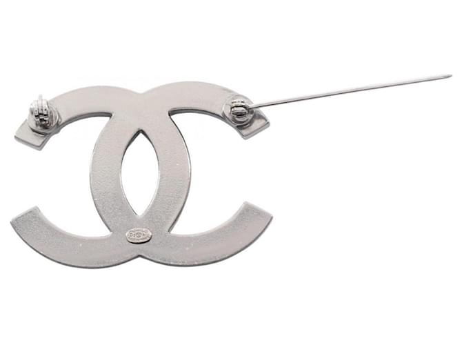 Timeless Spilla Chanel A13A Coco Mark Nero Argento - vista 2