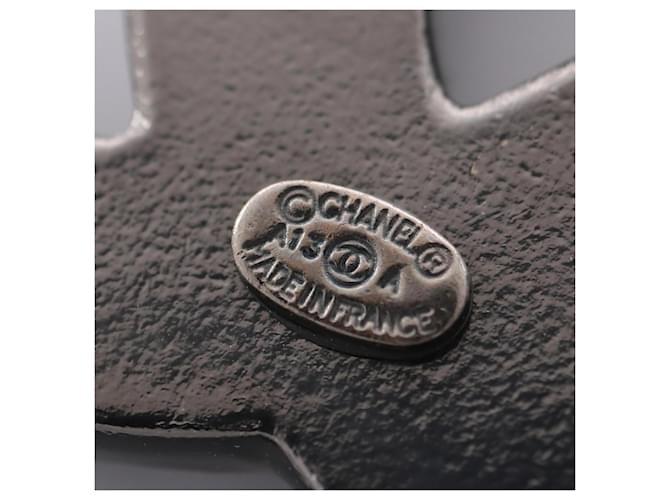 Timeless Spilla Chanel A13A Coco Mark Nero Argento - vista 3