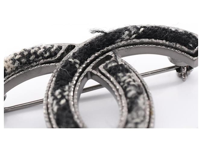 Timeless Spilla Chanel A13A Coco Mark Nero Argento - vista 5