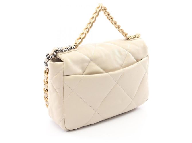 Chanel 19 Dixneuf Handtasche aus gestepptem Lammleder Roh - Ansicht 2
