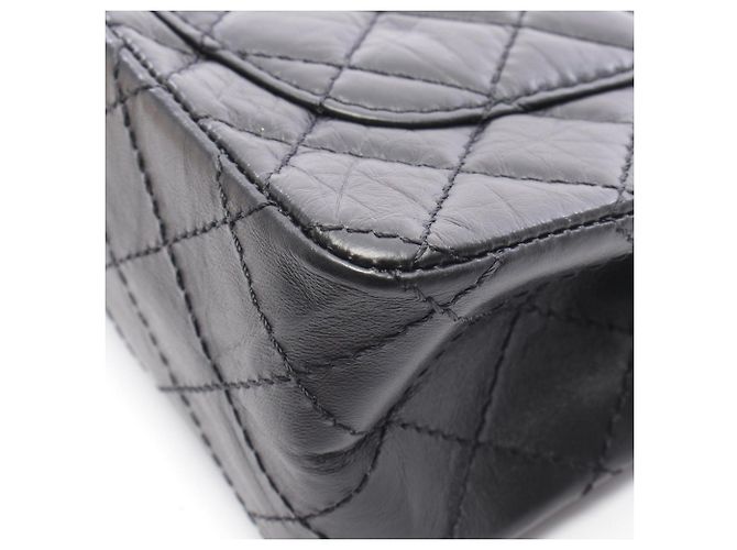 Bolso de hombro Chanel 2.55 en piel de becerro negro - vista 8