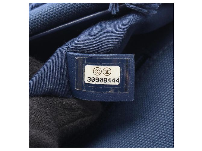 Chanel 19 Dixneuf gesteppte Canvas Schultertasche Marineblau - Ansicht 5