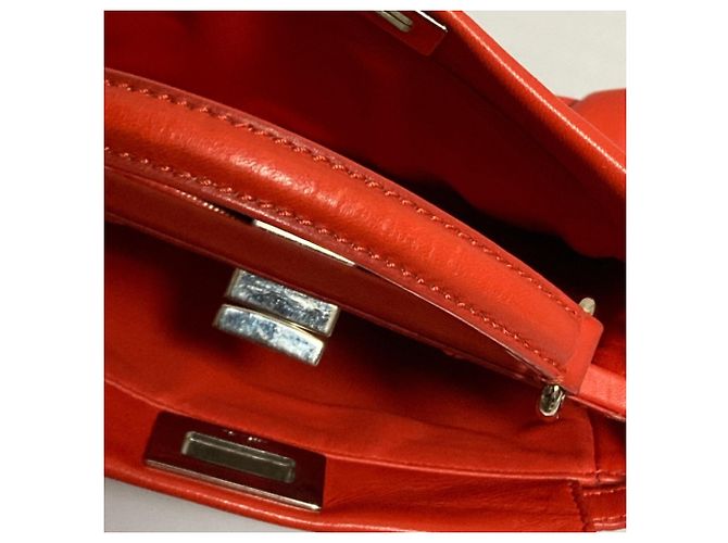 Fendi Peekaboo Mini Lederhandtasche Orange - Ansicht 6