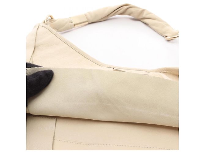 Borsa a Spalla Yves Saint Laurent Tropez Beige - vista 10