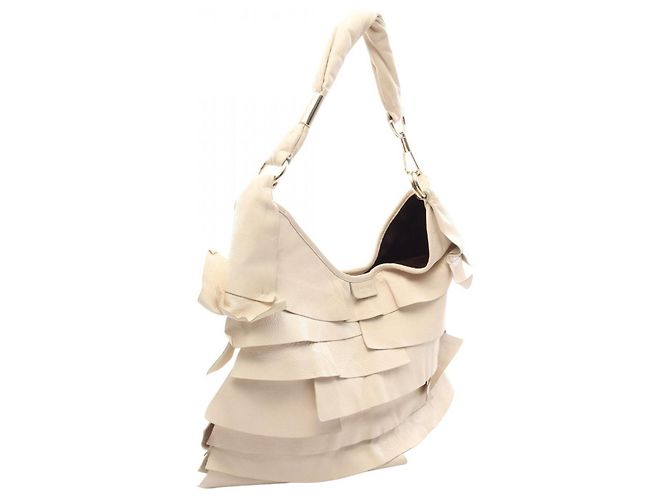 Borsa a Spalla Yves Saint Laurent Tropez Beige - vista 2