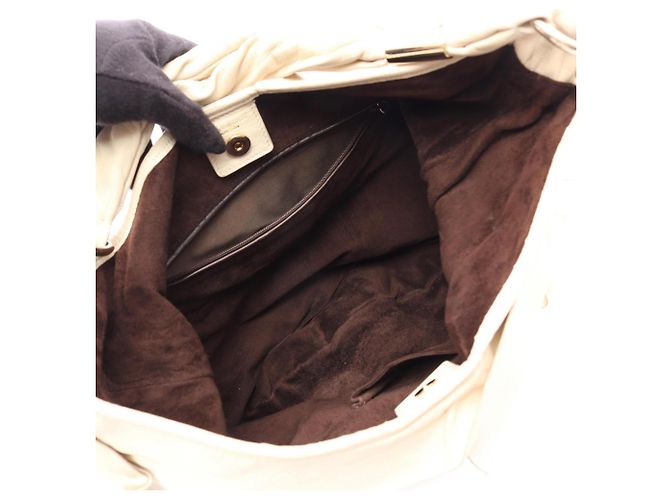 Borsa a Spalla Yves Saint Laurent Tropez Beige - vista 3