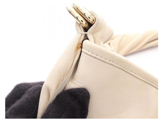Borsa a Spalla Yves Saint Laurent Tropez Beige - vista 7