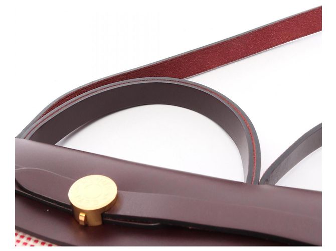 Hermès Borsa 2-Way Hermes Herbag Zip PM Bianco Rosso Bordò - vista 8
