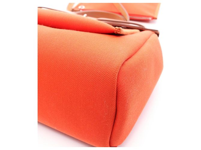 Hermès Borsa 2-Way Hermes Herbag Zip PM Marrone Rosso Arancione - vista 6