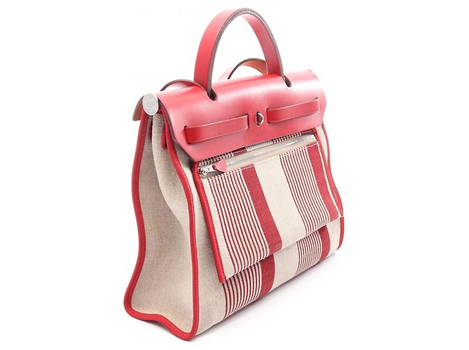 Hermès Borsa Hermes Herbag Zip PM H Vibration Beige Bordò - vista 2