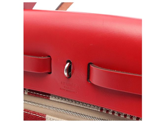 Hermès Borsa Hermes Herbag Zip PM H Vibration Beige Bordò - vista 8