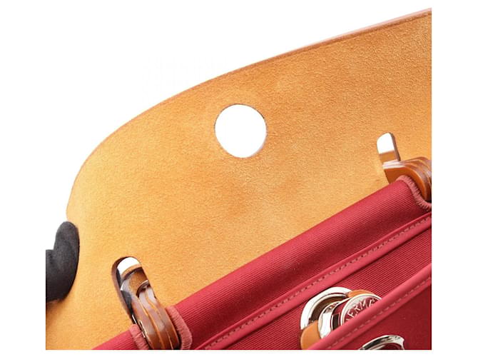 Hermès Borsa 2-Way Hermes Herbag Zip PM Ruby Natural Marrone Bordò - vista 7