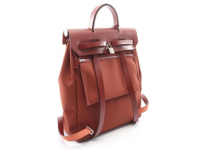 Hermès Hermes Herbag Zip Add PM Retourne Zaino Borsa a mano Marrone - vista 2