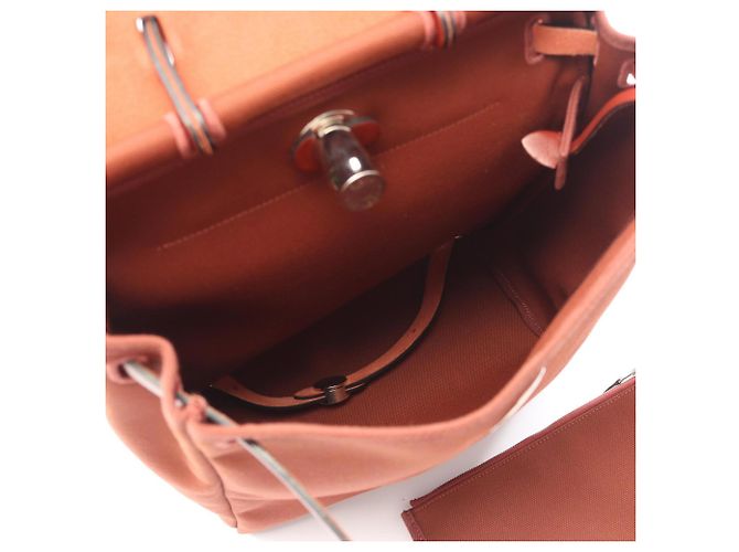 Hermès Hermes Herbag Zip Add PM Retourne Zaino Borsa a mano Marrone - vista 3