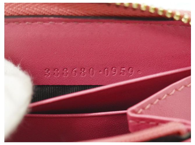 Cartera con cremallera Gucci (Outlet) Microguccissima de piel Long Rosa - vista 5