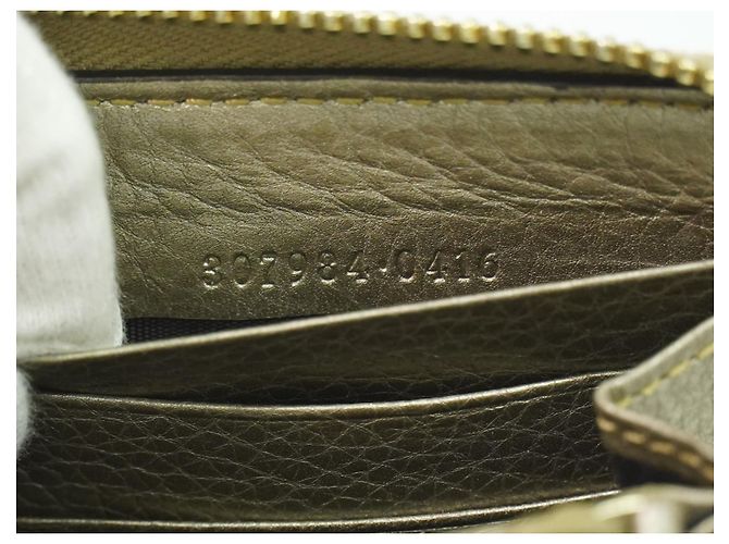 Gucci Bamboo Tassel Zip Leather D'oro - vista 5