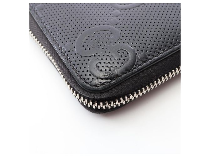 Gucci GG Embossed Round Long Wallet Black - view 10