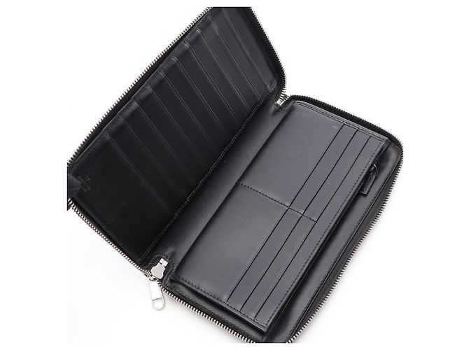 Gucci GG Embossed Round Long Wallet Black - view 3
