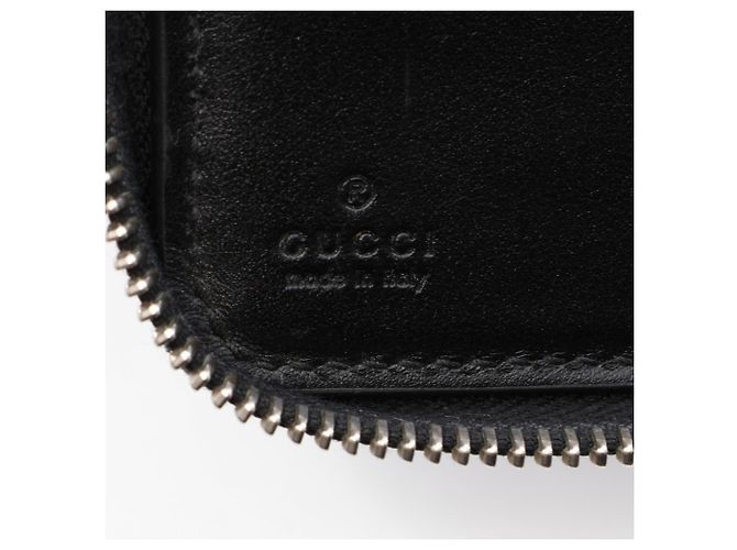 Gucci GG Embossed Round Long Wallet Black - view 5