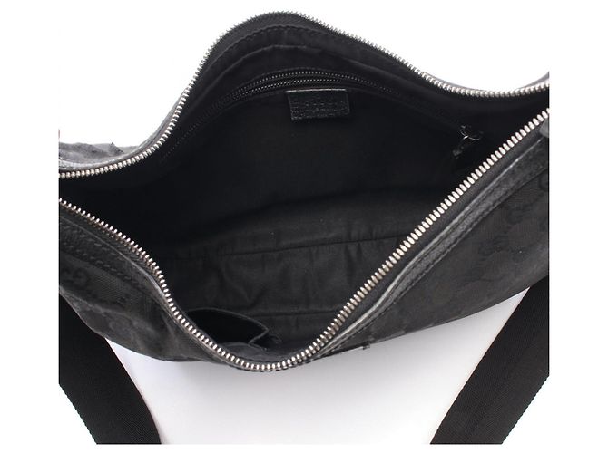 Borsa a Spalla Gucci GG Canvas Nero - vista 3