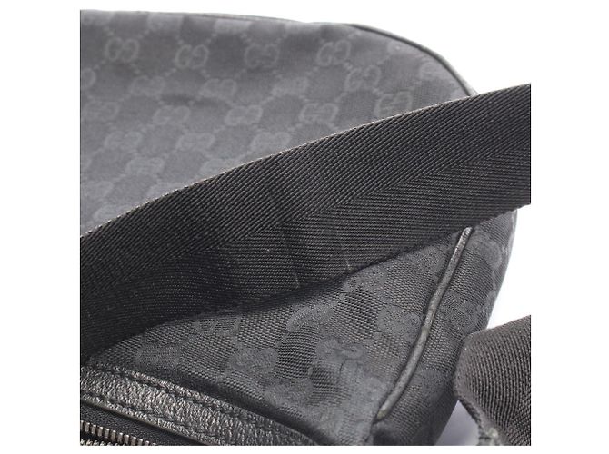 Borsa a Spalla Gucci GG Canvas Nero - vista 7
