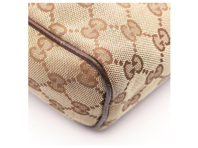 Borsa a Spalla Gucci GG Canvas Marrone Beige - vista 5