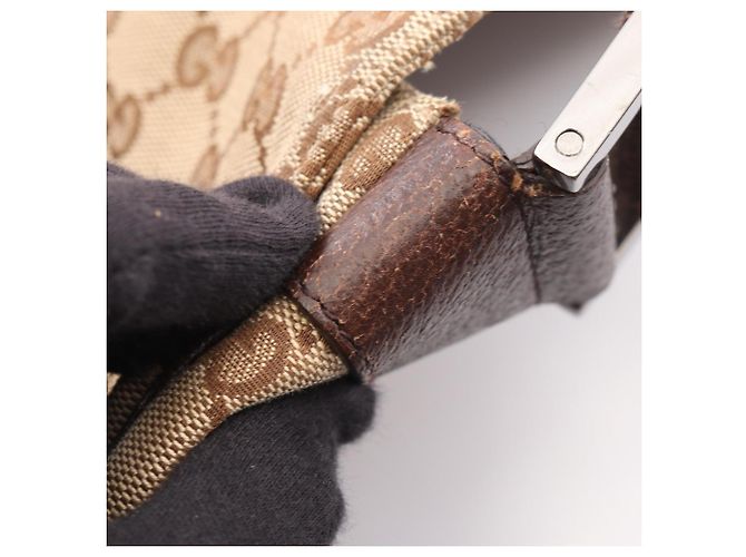 Borsa a Spalla Gucci GG Canvas Marrone Beige - vista 7