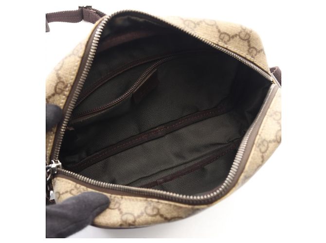 Borsa a Spalla Gucci GG Plus Marrone Beige - vista 3