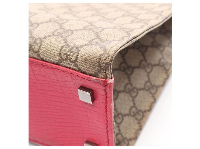 Borsa Tote Gucci GG Supreme Rosa Beige - vista 10