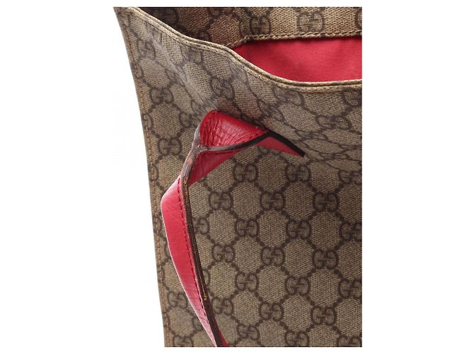 Borsa Tote Gucci GG Supreme Rosa Beige - vista 19