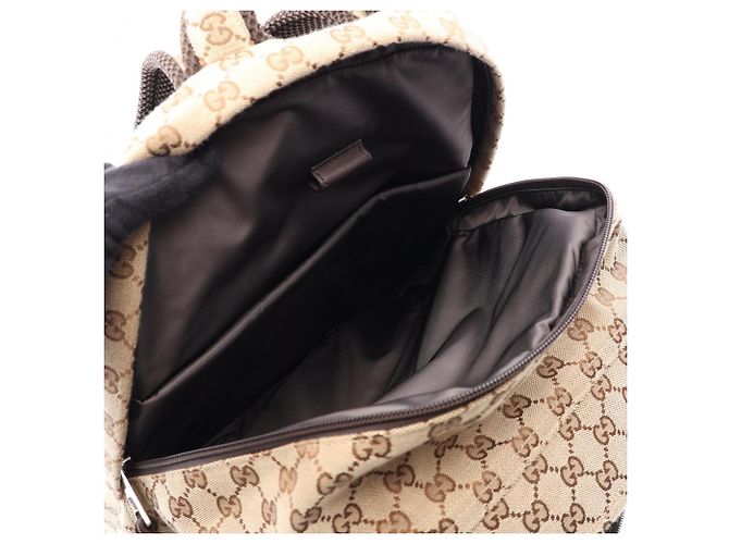 Zaino/Borsa a mano in tela GG Gucci Marrone Beige - vista 4