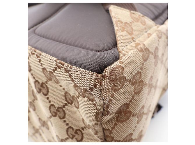 Zaino/Borsa a mano in tela GG Gucci Marrone Beige - vista 6